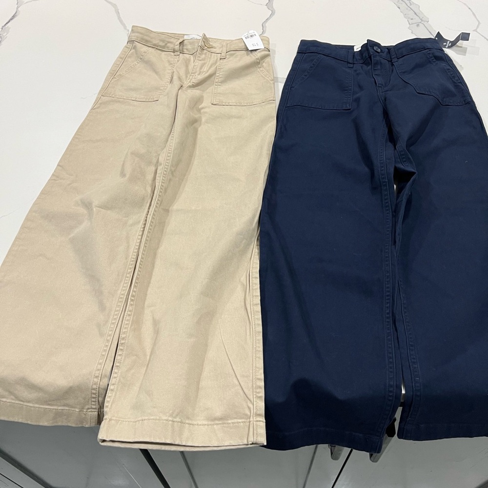 Abercrombie Kids cargo navy and khaki pants